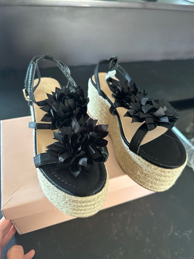 Sandalias cuña esparto n37