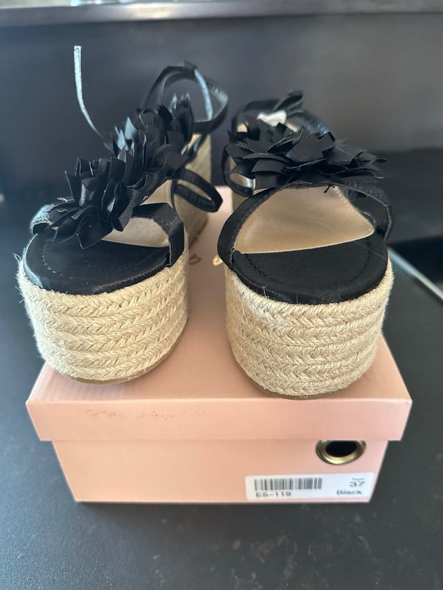 Sandalias cuña esparto n37
