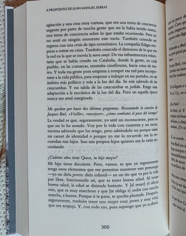 Libro A propósito de Joan Manuel Serrat, 2023