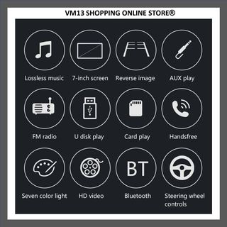 Stereo Auto 2 DIN 7 " HD Touch Screen Display Digi