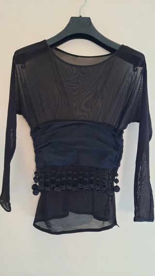 Top negro vintage auténtico Victorio y L