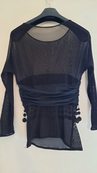 Top negro vintage auténtico Victorio y L