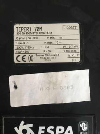 Bomba hidromasajes Jacuzzi/Piscina