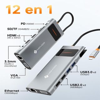 Adaptador multipuerto 12 en 1 NOVOO RM12F