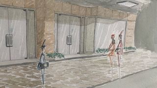 Dibujo Arquitecto diseño original, vintage 70s