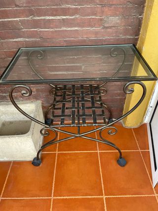 Mesa de hierro para jardin