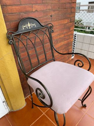 Mesa de hierro para jardin