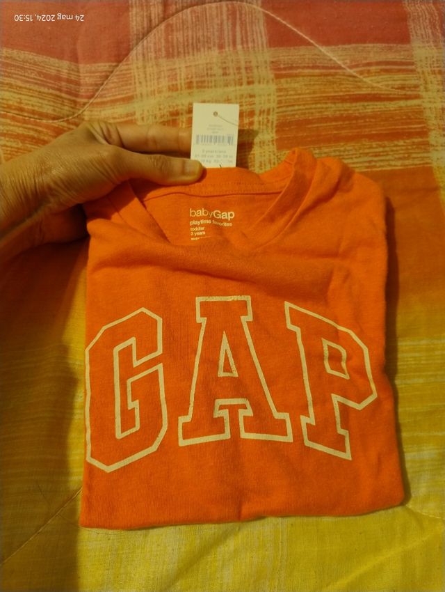Gap Baby T-SHIRT Screen Logo 3 Years.Nuovo