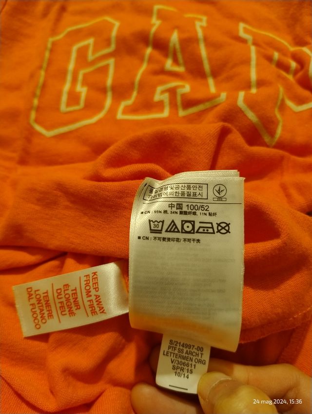 Gap Baby T-SHIRT Screen Logo 3 Years.Nuovo