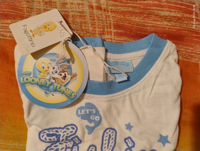 Looney Tunes Baby.Pigiama corte.24 Mesi.Nuovo