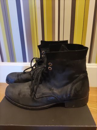 Botines piel efecto desgastado
