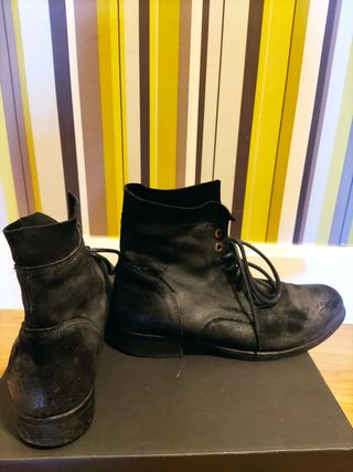 Botines piel efecto desgastado