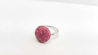 Anillo Swarovski con cristales rosas