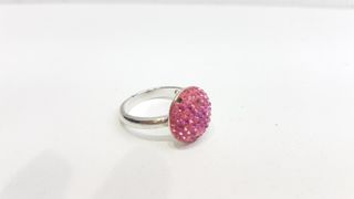 Anillo Swarovski con cristales rosas