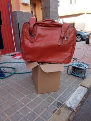 Maleta vintage de piel