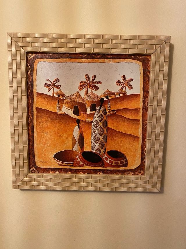 Lote 2 cuadros 37x37cm