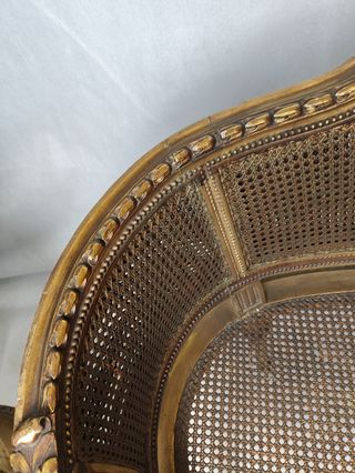 Tresillo dorado antiguo