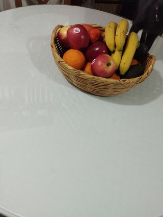 Mesa camilla y cristal 110 cm