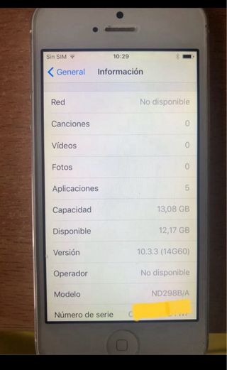 iPhone 5 - 16GB blanco