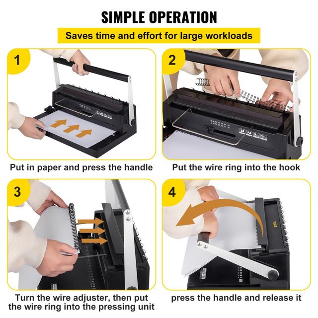 Legatrice Manuale a 34 fori, Rilegatrice per Libri