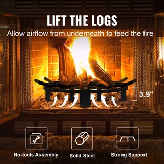 Supporto per griglia per legna in acciaio vernicia