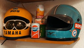 Casco antiguo de moto