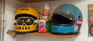 Casco antiguo de moto