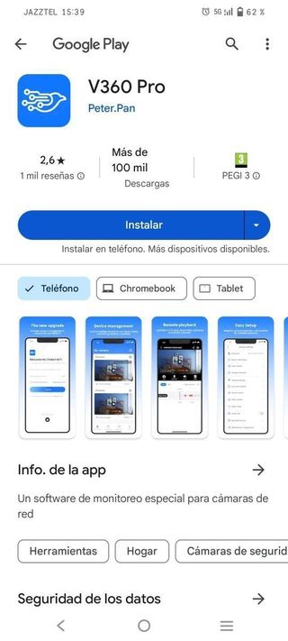 2 Cámara vigilancia 360 + 2 SD 64gb. Unidades