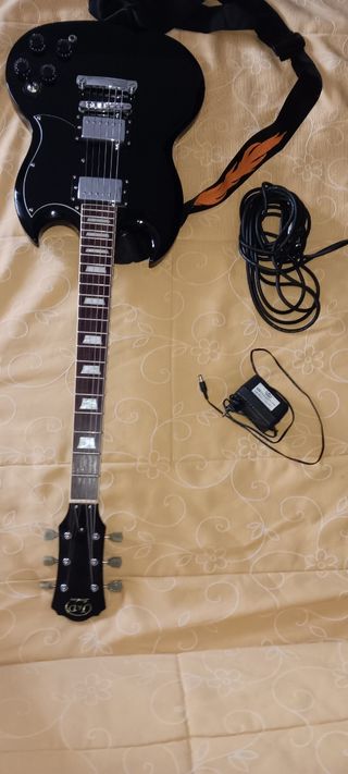 Guitarra eléctrica y amplificador