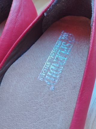 Clarks manoletinas rojas