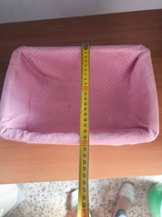 cesta  blanca grande rafia