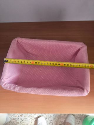 cesta  blanca grande rafia