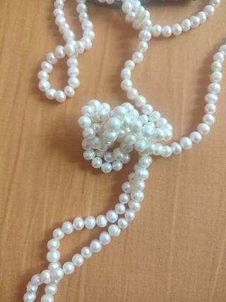 Collar perlas de imitación