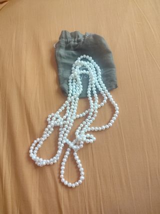 Collar perlas de imitación