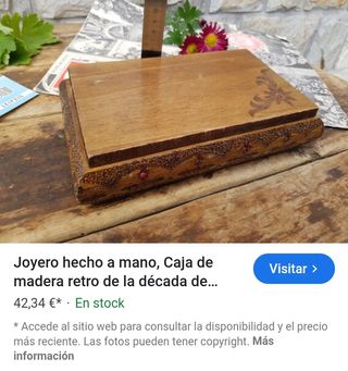 Caja Joyero para coleccionar de Sellos Joyas.