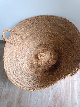 Cesto esparto artesanal  Hecho a mano