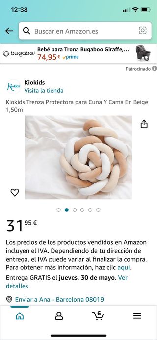 Trenza protectora cuna 150cm