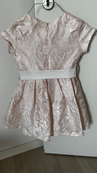 Abito Bimba Rosa da cerimonia con motivi floreali