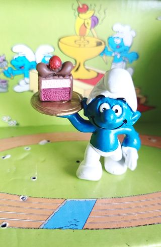 Puffo puffi custom con fetta di torta 🍰