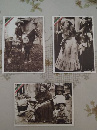 Lote 3 Postales del México antiguo.