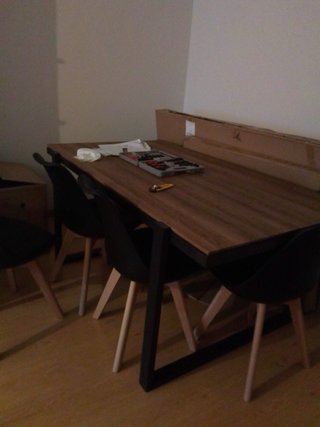 Mesa comedor salón rectangular moderna