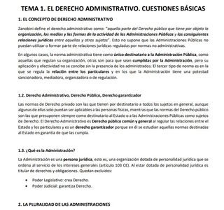 Apuntes Derecho Administrativo I UCM