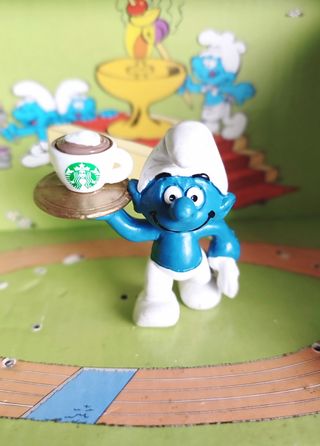 Puffo puffi custom con cappuccino