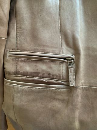 Americana piel hombre