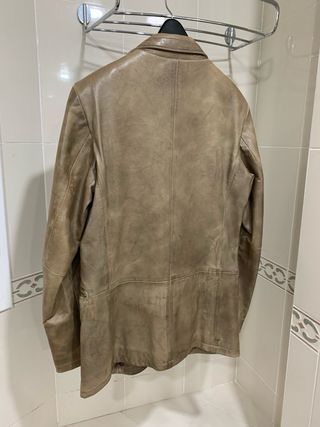 Americana piel hombre