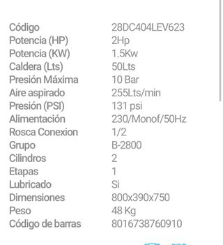 Compresor de aire Piston B2800/50 CM2 AIRUM