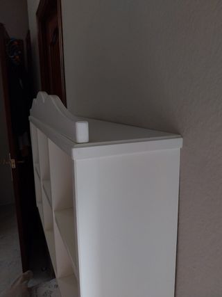 Conjunto 2 piezas de estanterías blanco roto