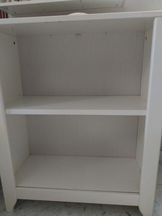 Conjunto 2 piezas de estanterías blanco roto