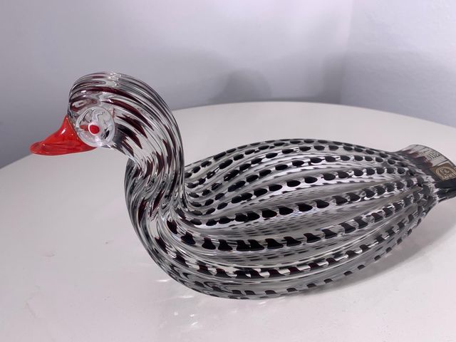Papera Anatra in vetro di Murano originale vintage