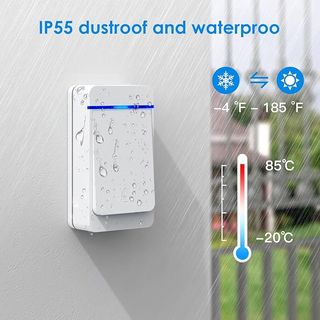 Timbre inalámbrico exterior con dos receptores.-